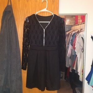 Black lace dress
